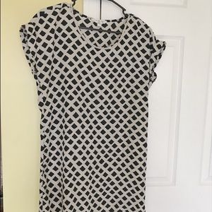 Beautiful Black and Tan Shift Dress